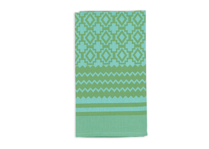 Penta Tea Towel - Geometric Lime