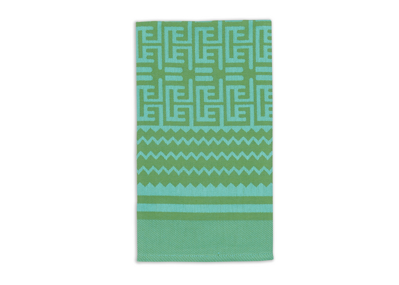 Penta Tea Towel - Geometric Lime