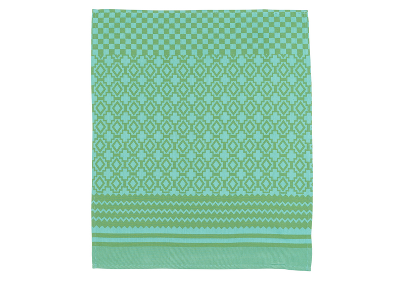 Penta Tea Towel - Geometric Lime