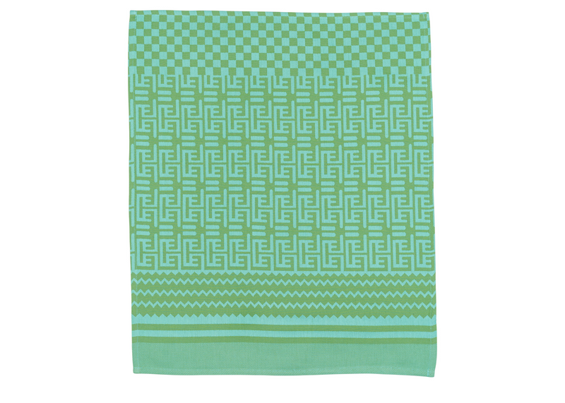 Penta Tea Towel - Geometric Lime