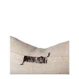 Makun Stitch Lumbar Pillow - White + Black