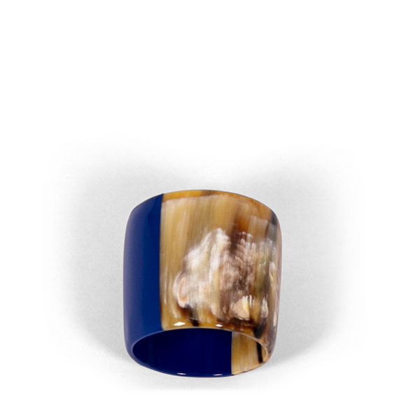 Horn + Lacquer Napkin Ring - Navy