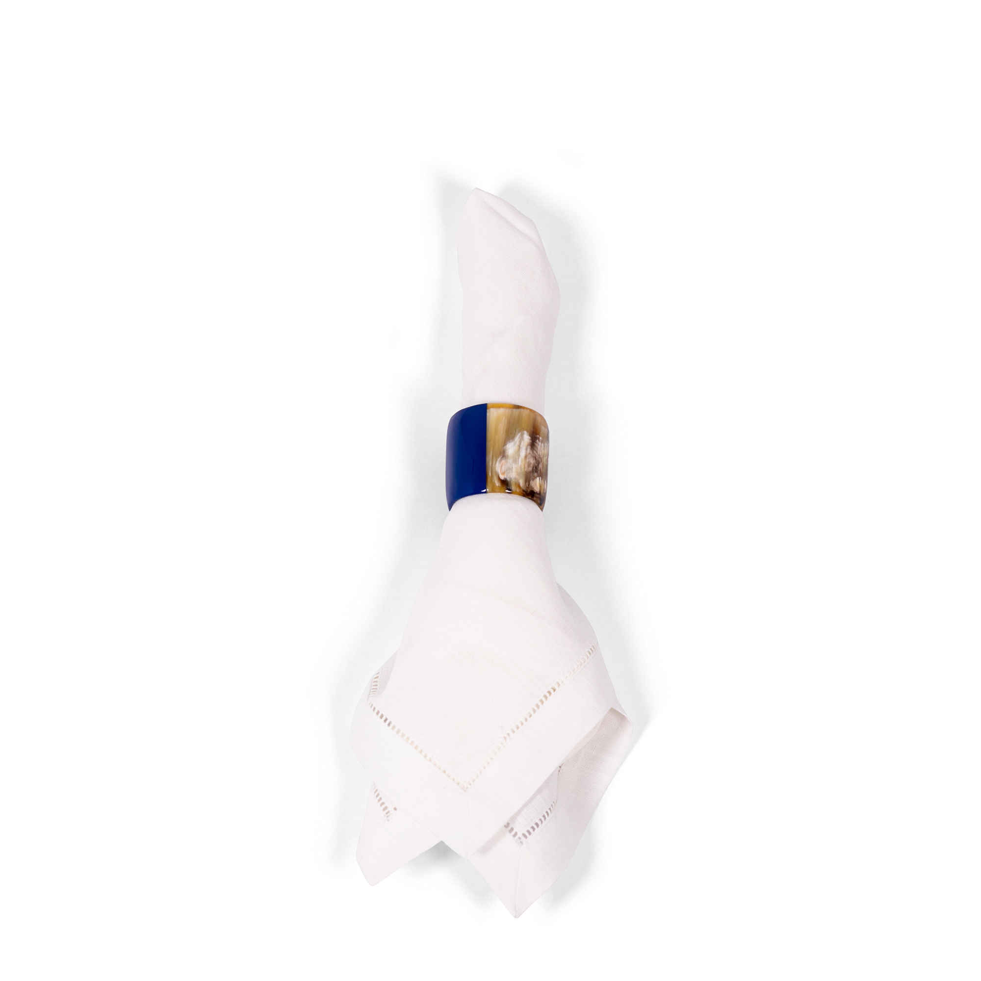 Horn + Lacquer Napkin Ring - Navy