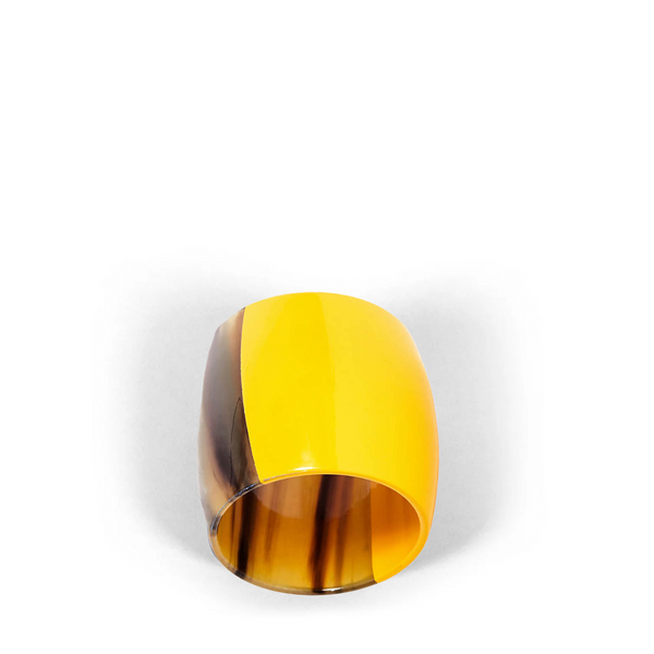 Horn + Lacquer Napkin Ring - Yellow