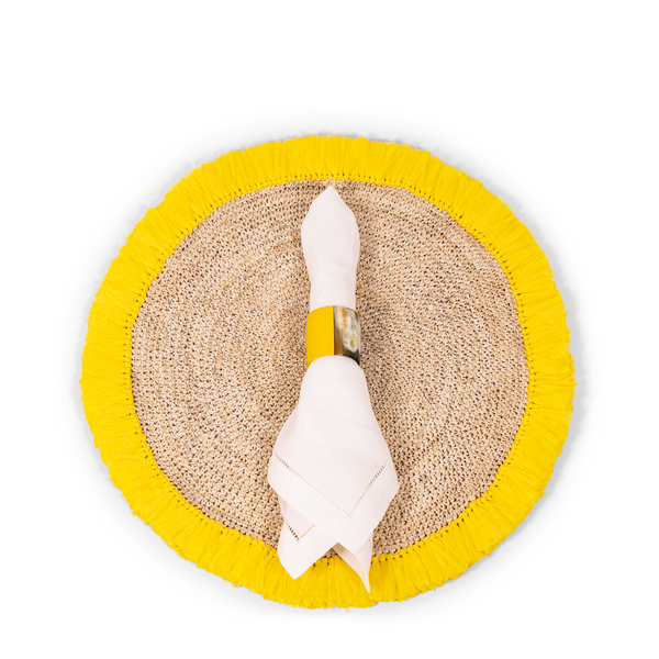 Horn + Lacquer Napkin Ring - Yellow