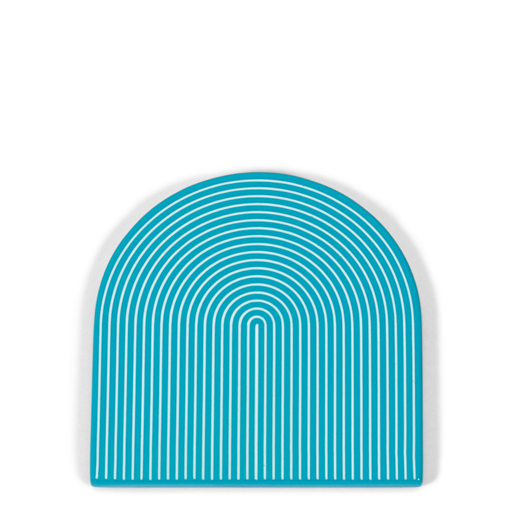 Lacquer Coasters - Turquoise + White