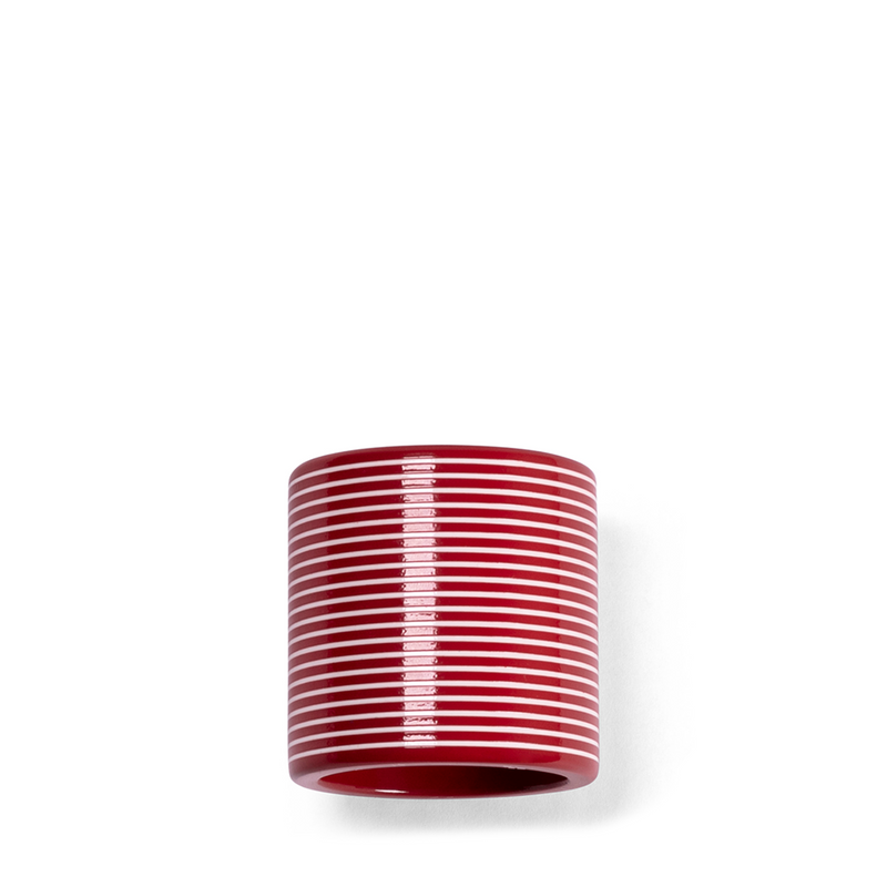 Lacquer Napkin Ring - Red + White