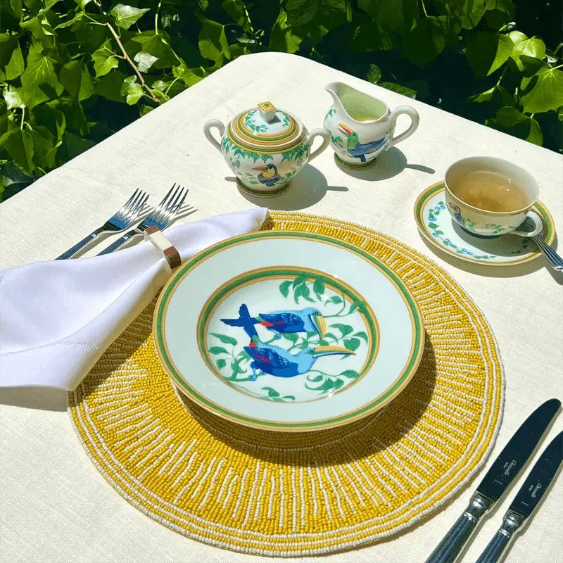 Amalfi Placemat - Yellow + White