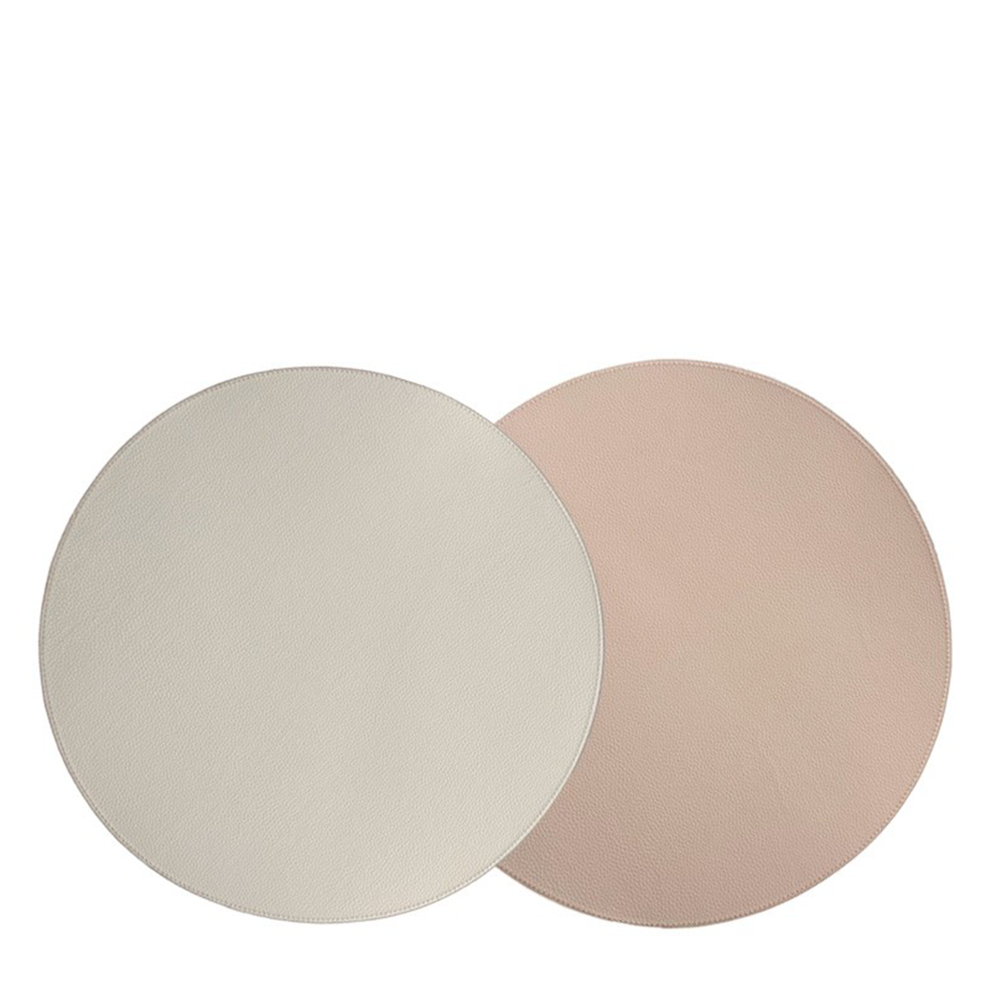 Round Reversible Placemat - Blush + Cream