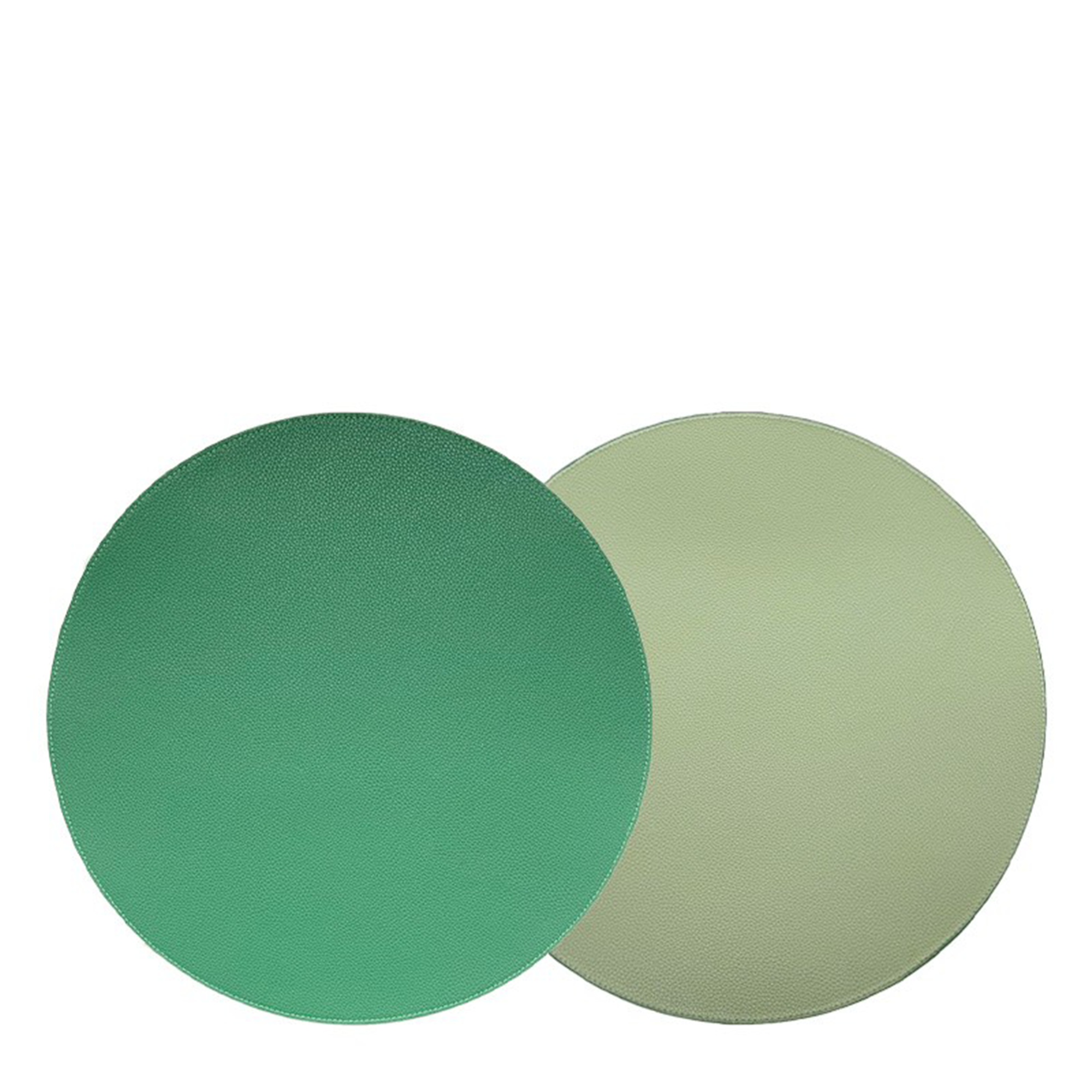 Round Reversible Placemat - Green