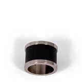 Zinc + Leather Napkin Ring - Black