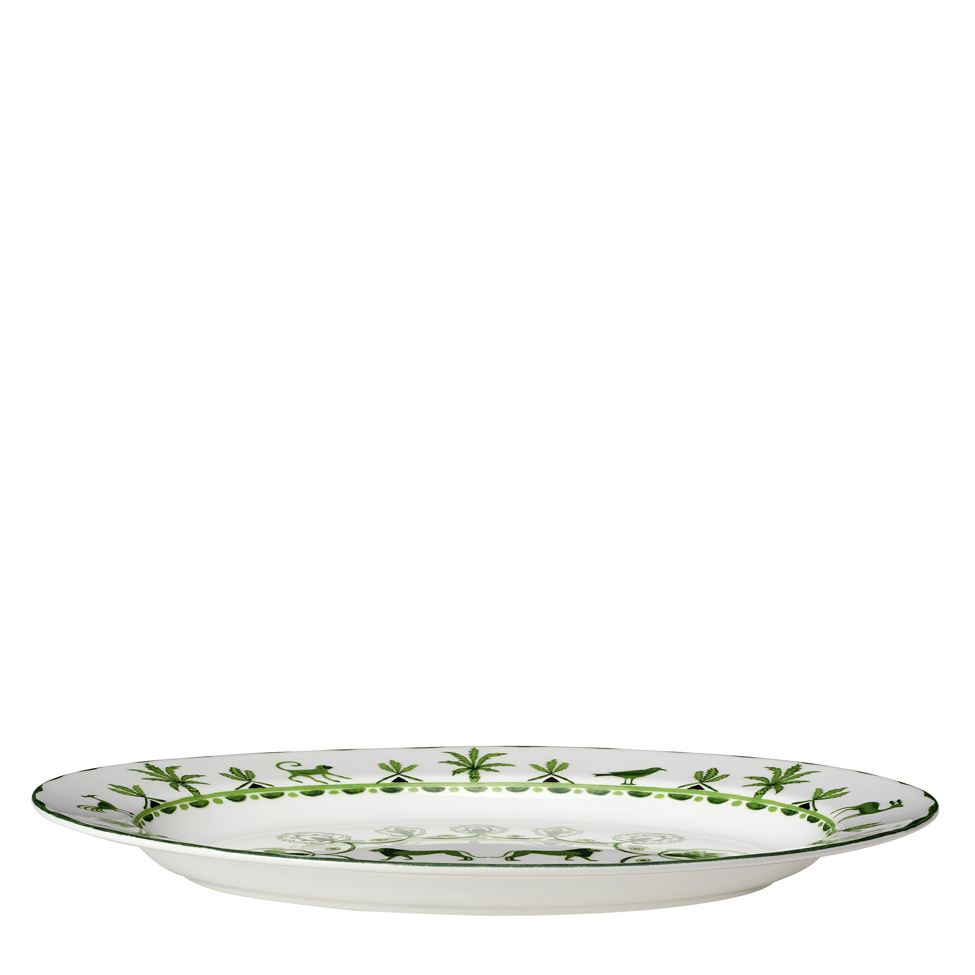 Sultan’s Garden Oval Serving Tray — Green