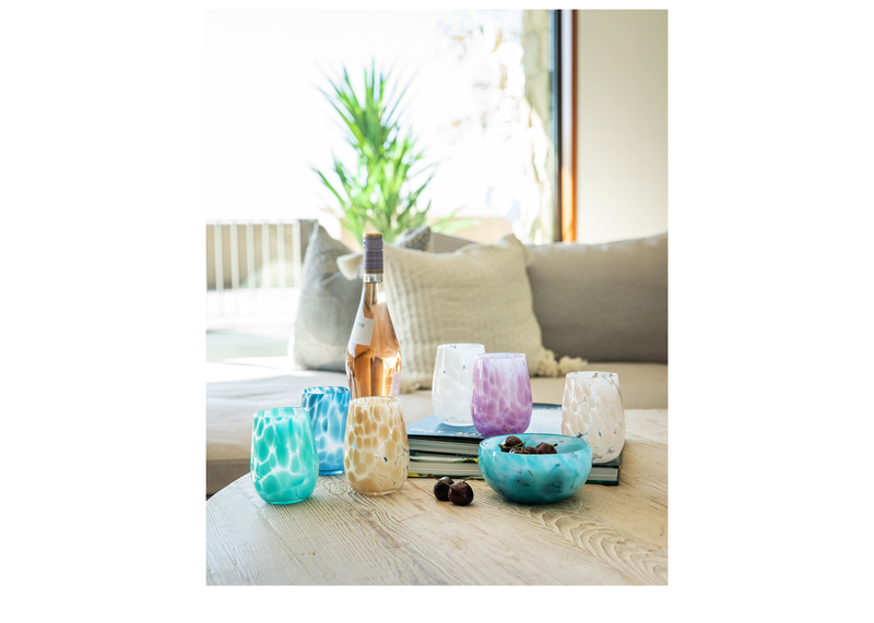Fritsy Stemless Wine Glass - Opal Violet