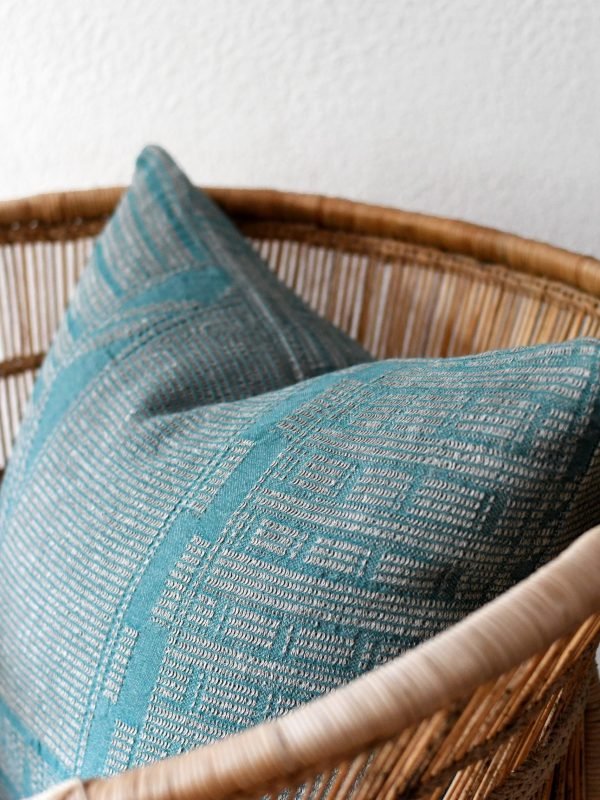 Bogolan Cushion Cover - Teal