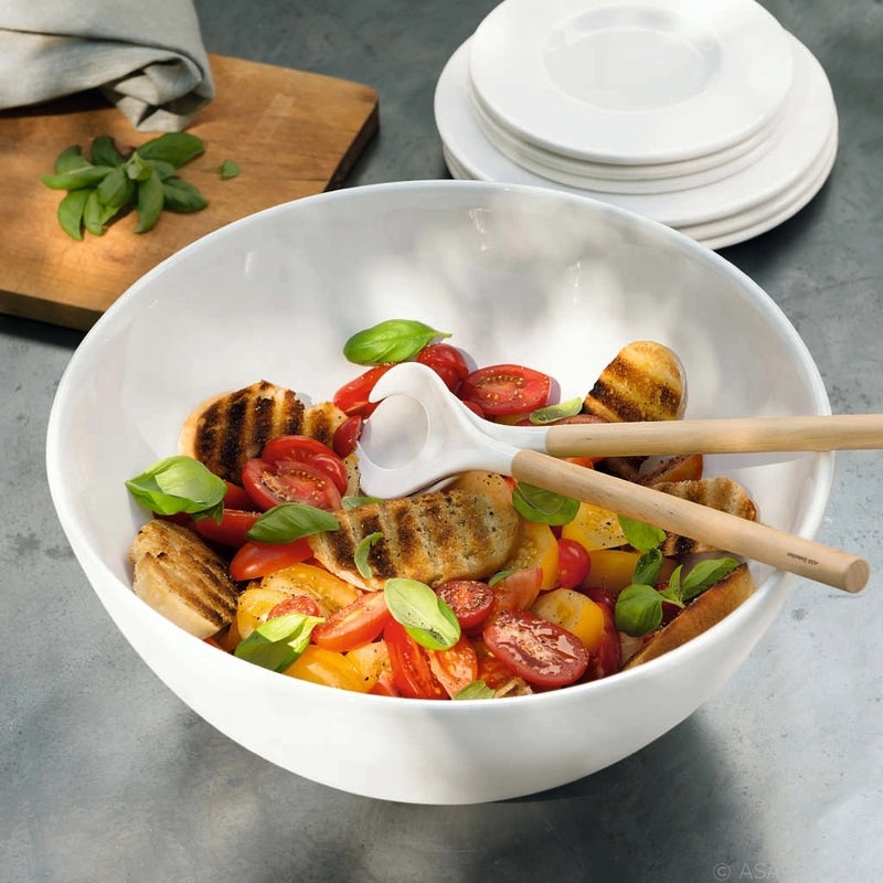 Cuisine Birch + Porcelain Salad Servers Natural Grayson De Vere