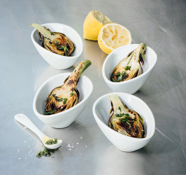 Vongole Asymmetric Porcelain Bowl - Small