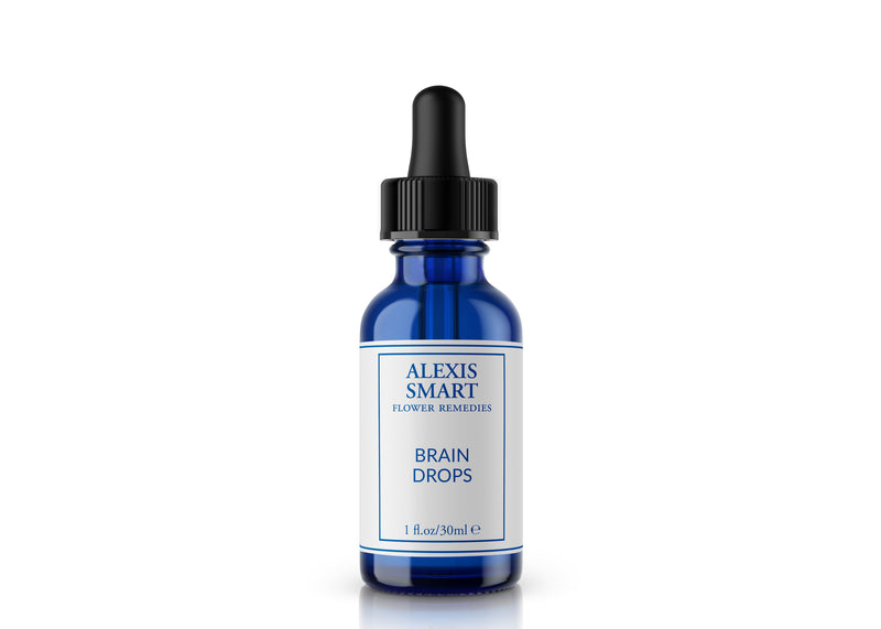 A 30 ml bottle of flower remedy which improves focus, memory, and has a calming effect on nervous system.