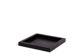 Square Leather Tray - Black