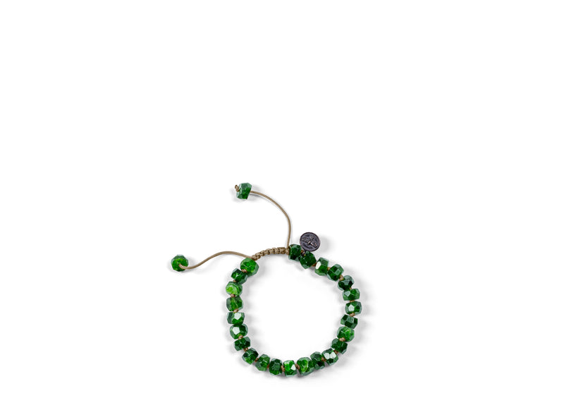 Chrome Diopside Faceted Bracelet - 8mm