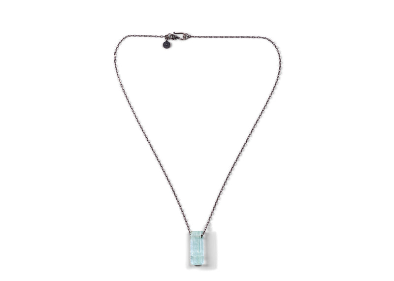 Aquamarine Necklace On Silver - Small