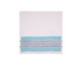 Rigato Napkin - Aqua, Silver + Grey