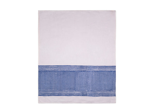 Unfolded Dark Blue Chevron Tea Towel brings a touch of sophistication when draped across the table, or used in the kitchen, offers both visual charm and functional versatility for your culinary activities.