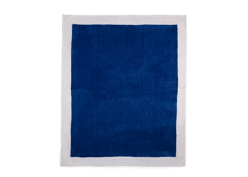 Painted Tea Towel - Dark Blue