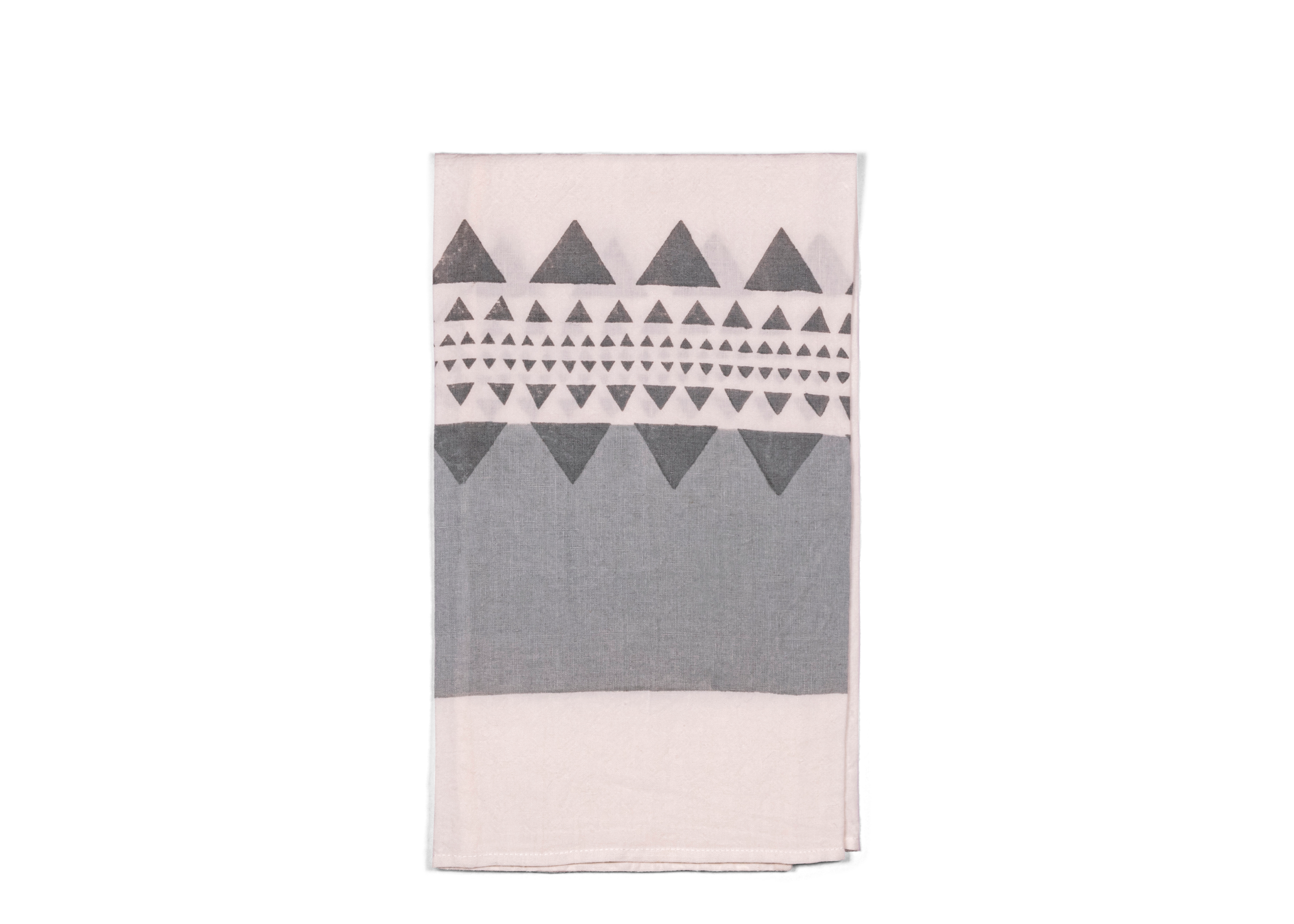 Geo Tea Towel - Grey + Silver