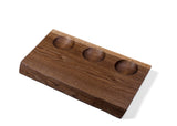 Dip Board With Bowls - Fumed Oak