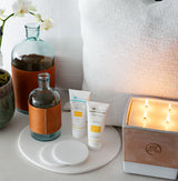 Terracotta Outdoor Candle - Citrus Basilicum White (VII)