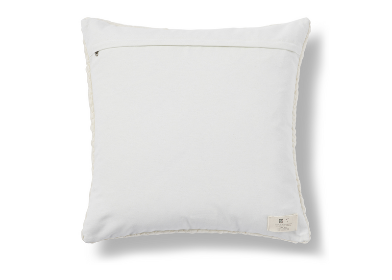 Malla Handwoven Wool Pillow - Ivory