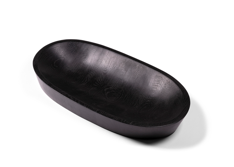 Oval Bowl - Ebonized Oak