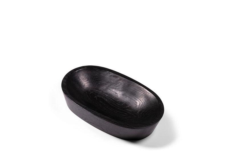Oval Bowl - Ebonized Oak