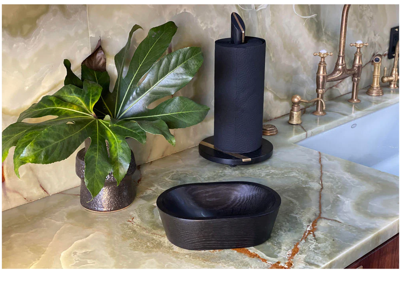 Oval Bowl - Ebonized Oak