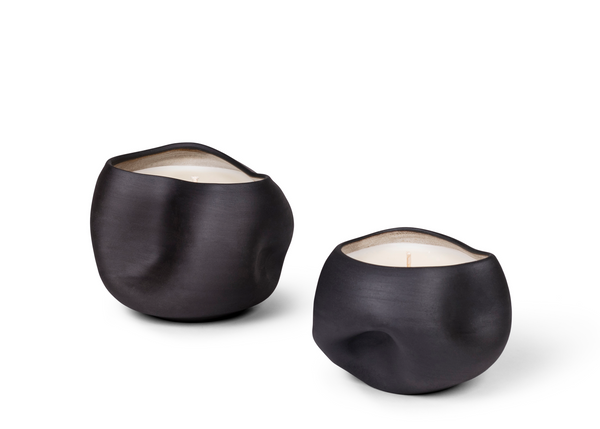 River Rock Candle - Black