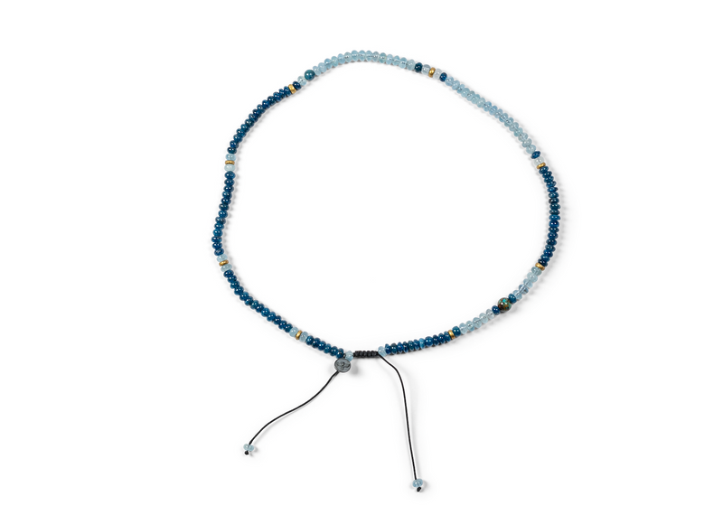 Apatite, Turquoise, Aquamarine + Chrysocolla Wrap Bracelet