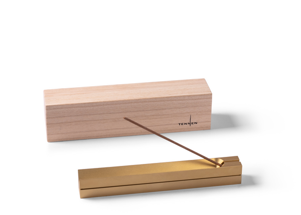 Narrow Incense Stick Burner - Satin Brass