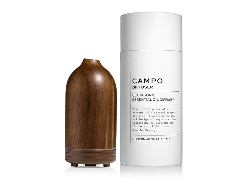 Elegant wood diffuser that releases essential oils through ultrasonic technology.